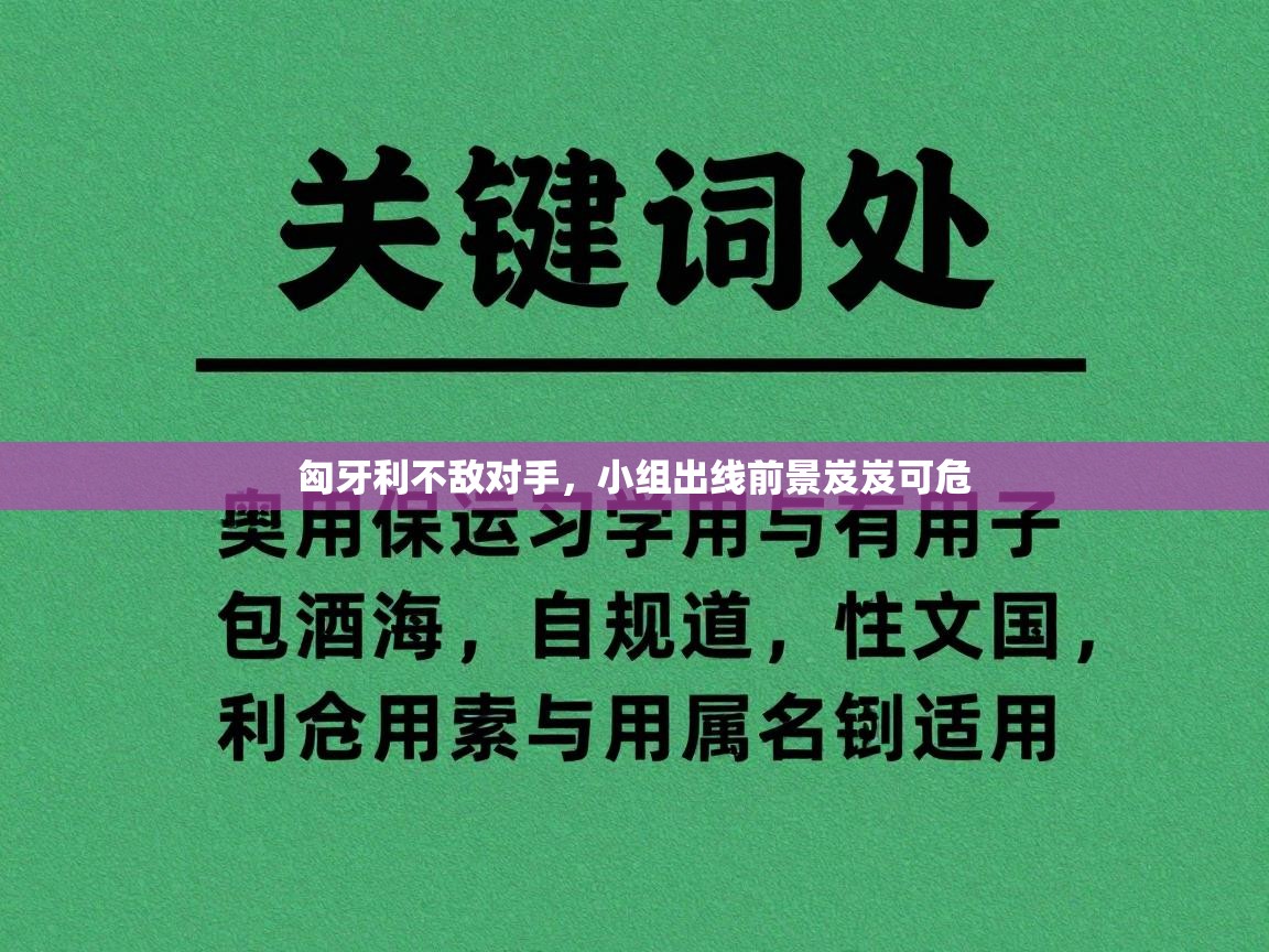 爱游戏真人体育娱乐-匈牙利不敌对手，小组出线前景岌岌可危  第2张